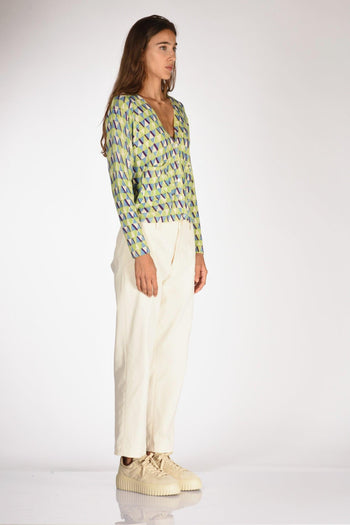 Maglia Stampata Verde/azzurro Donna - 4