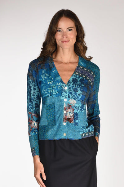 Maglia Stampata Azzurro/blu Donna