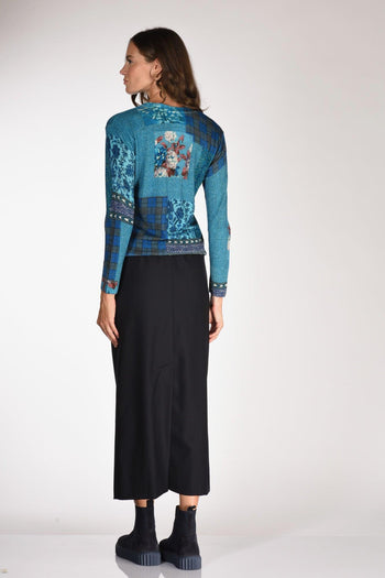 Maglia Stampata Azzurro/blu Donna - 5