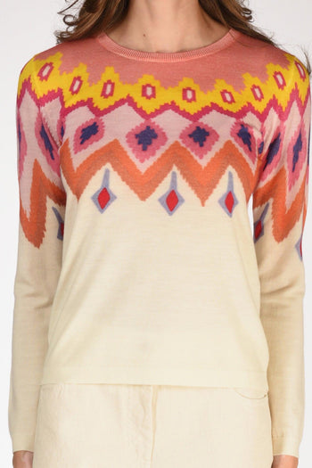 Maglia Stampata Bianco/rosa Donna - 3