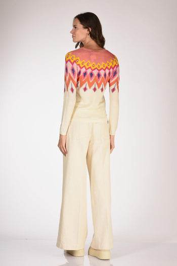 Maglia Stampata Bianco/rosa Donna - 5