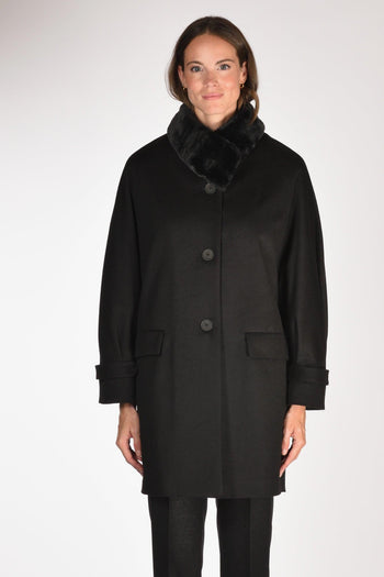 Cappotto Ecofur Nero Donna - 2