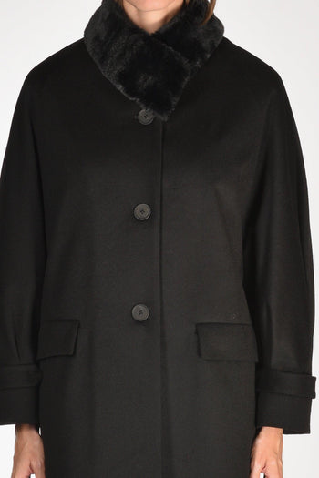 Cappotto Ecofur Nero Donna - 3