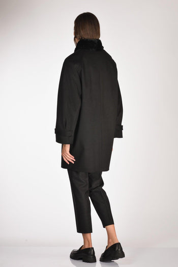 Cappotto Ecofur Nero Donna - 5