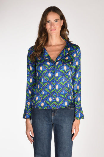 Camicia Blu/verde Donna - 2