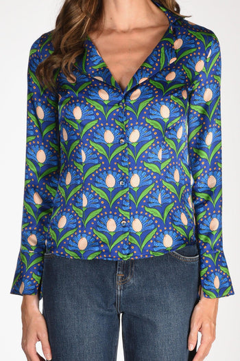 Camicia Blu/verde Donna - 3