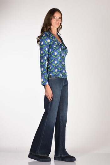 Camicia Blu/verde Donna - 4