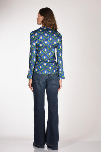 Camicia Blu/verde Donna - 5