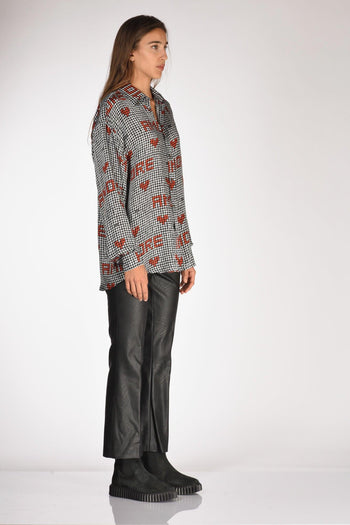 Camicia Nero/rosso Donna - 4