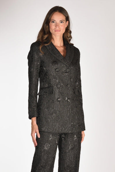Blazer Broccato Nero Donna