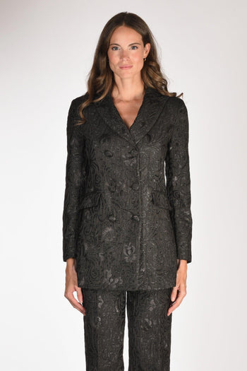 Blazer Broccato Nero Donna - 2