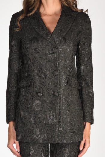 Blazer Broccato Nero Donna - 3