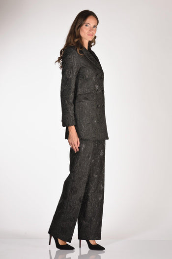 Blazer Broccato Nero Donna - 4