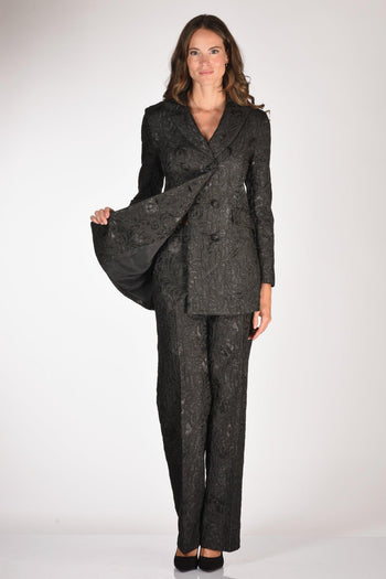 Blazer Broccato Nero Donna - 6