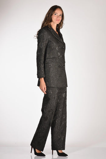 Pantalone Broccato Nero Donna - 2