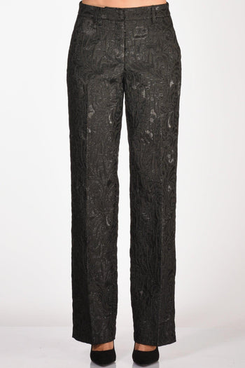 Pantalone Broccato Nero Donna - 3