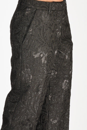 Pantalone Broccato Nero Donna - 5