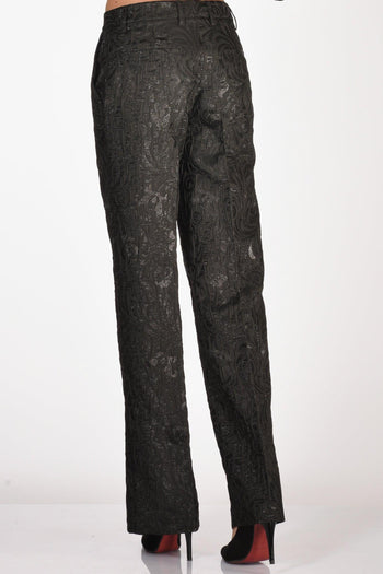 Pantalone Broccato Nero Donna - 6