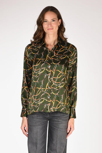Camicia Stampata Verde Donna - 2