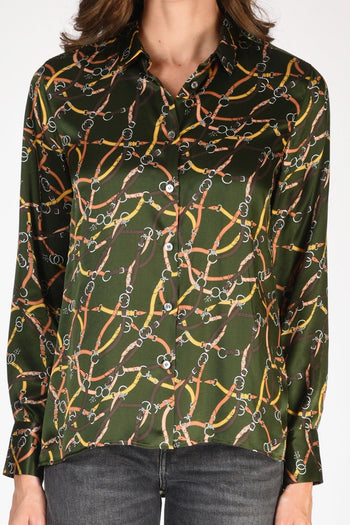 Camicia Stampata Verde Donna - 3