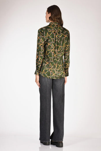 Camicia Stampata Verde Donna - 5