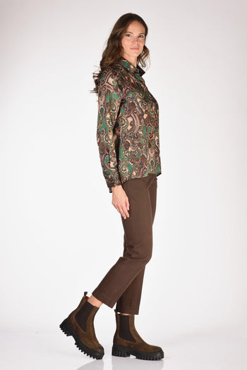 Camicia Stampata Verde/multicolor Donna - 4