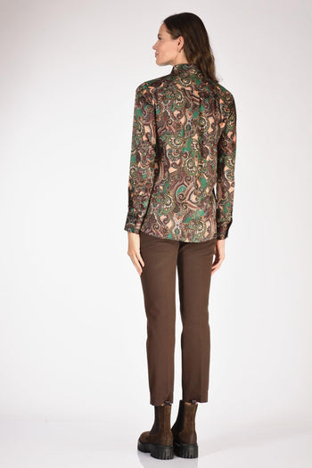 Camicia Stampata Verde/multicolor Donna - 5