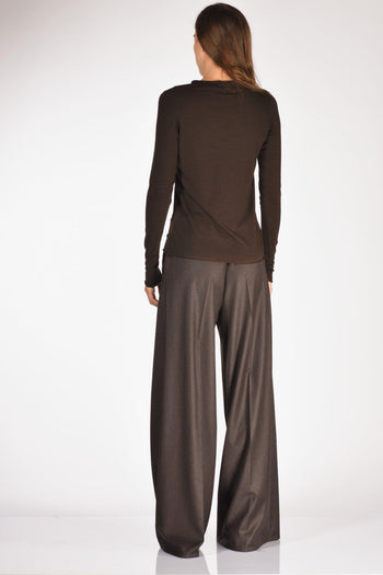 Tshirt Maglia Marrone Donna - 5