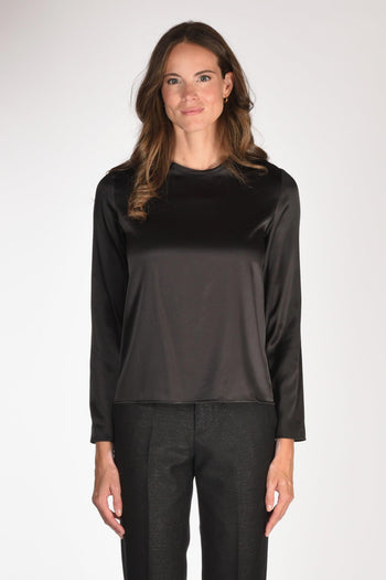 Camicia Seta Nero Donna - 2