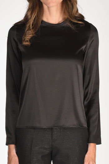 Camicia Seta Nero Donna - 3