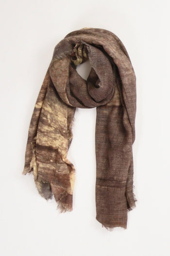 Sciarpa Stampata Marrone Donna - 2