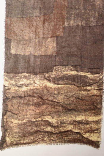 Sciarpa Stampata Marrone Donna - 3