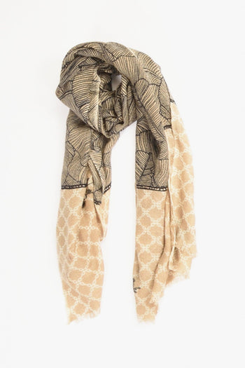 Sciarpa Stampata Beige Donna - 2