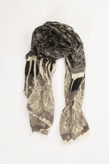 Sciarpa Stampata Grigio/beige Donna - 2