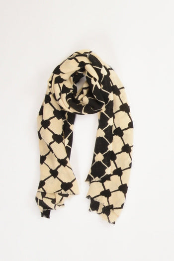 Sciarpa Stampata Nero/bianco Donna - 2