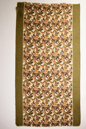 Sciarpa Stampata Verde/marrone Donna - 3