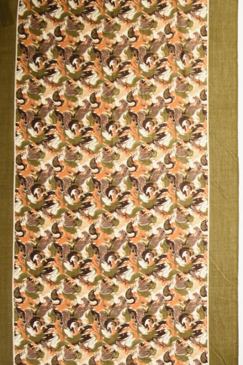 Sciarpa Stampata Verde/marrone Donna - 4