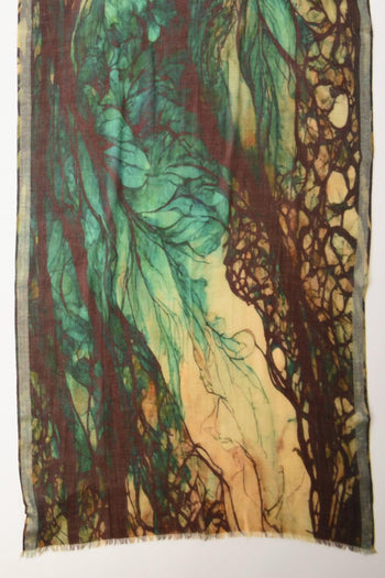 Sciarpa Stampata Verde/multicolor Donna - 3