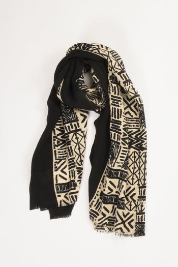 Sciarpa Stampata Nero/bianco Donna - 2