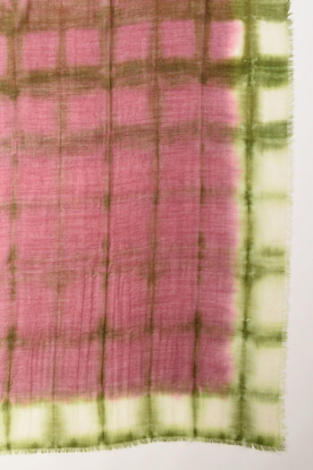 Sciarpa Stampata Viola/verde Donna - 3