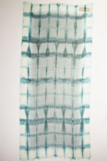 Sciarpa Stampata Azzurro/grigio Donna - 3