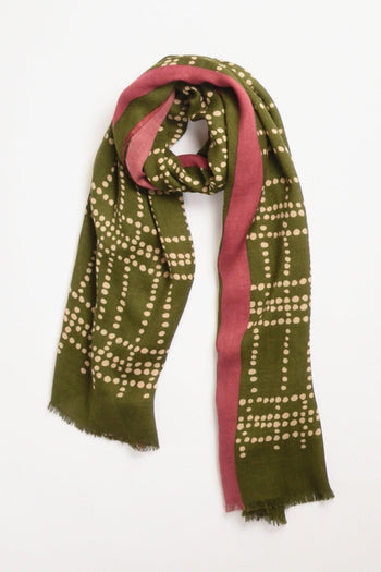 Sciarpa Stampata Verde Donna - 2