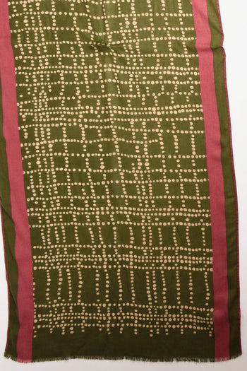 Sciarpa Stampata Verde Donna - 4