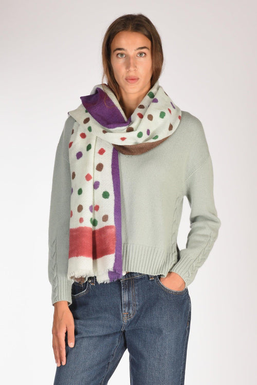 Sciarpa Stampata Bianco/multicolor Donna