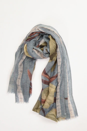 Sciarpa Stampata Azzurro/beige/bordeaux/multicolor Donna - 2