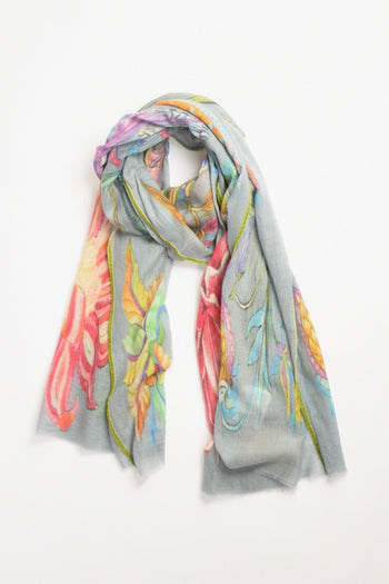 Sciarpa Stampata Azzurro/multicolor Donna - 2