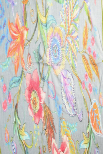 Sciarpa Stampata Azzurro/multicolor Donna - 3