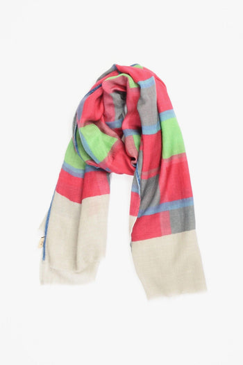 Sciarpa Stampata Fucsia/verde Donna - 2