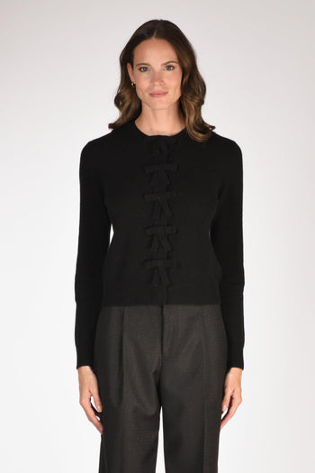 Maglia Cardigan Nero Donna - 2