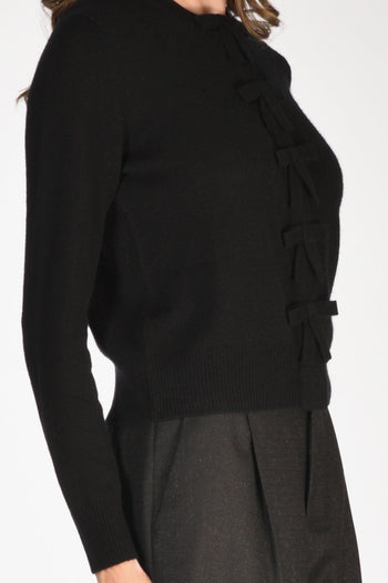 Maglia Cardigan Nero Donna - 3
